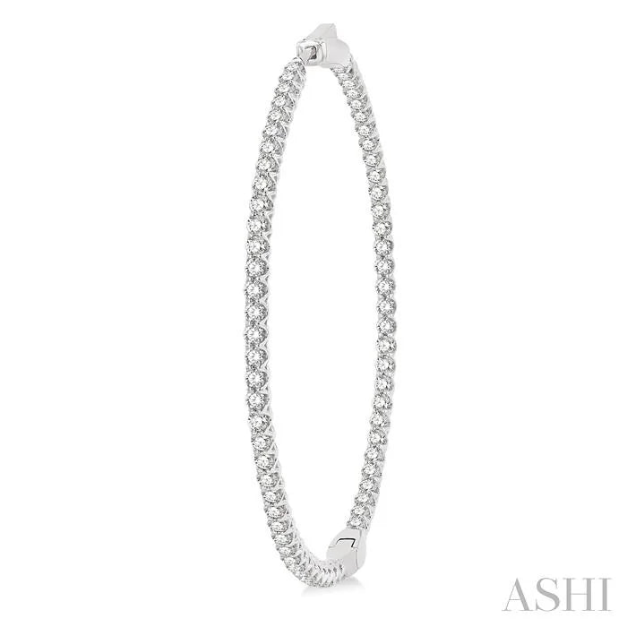 Inside-Out Diamond Round Hoop Earrings