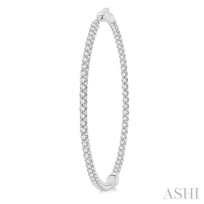 Inside-Out Diamond Round Hoop Earrings