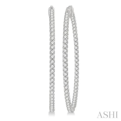 Inside-Out Diamond Round Hoop Earrings