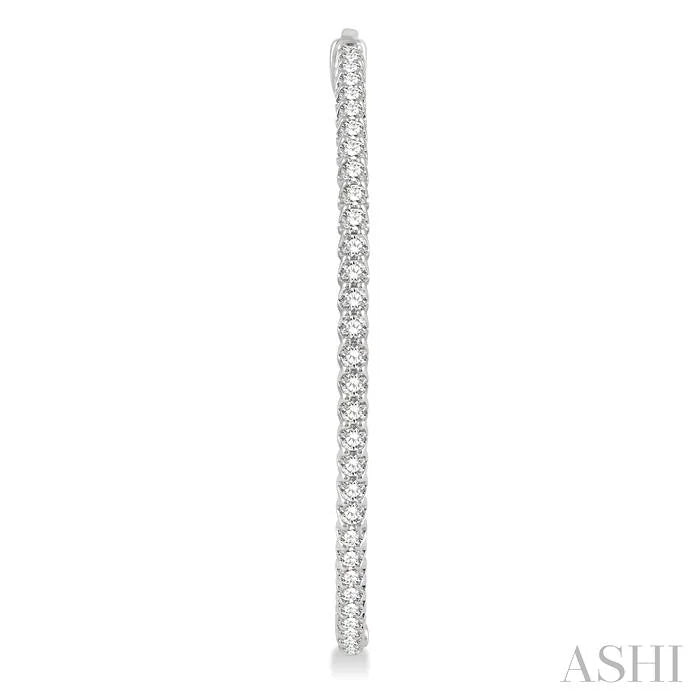 Inside-Out Diamond Round Hoop Earrings