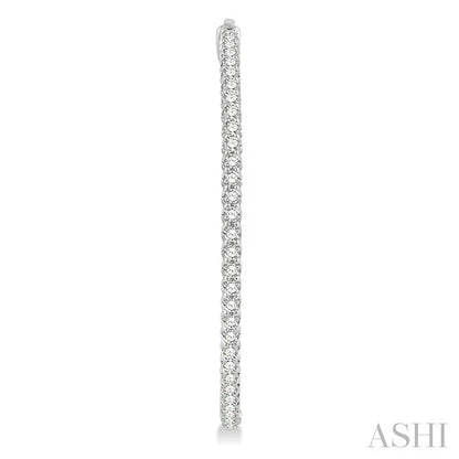 Inside-Out Diamond Round Hoop Earrings