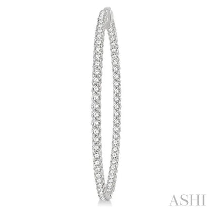 Inside-Out Diamond Round Hoop Earrings