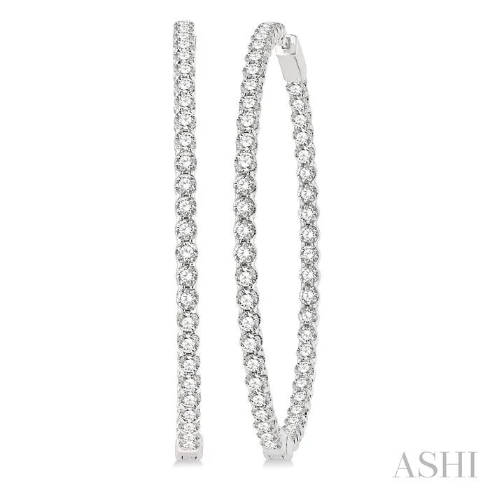 Inside-Out Diamond Round Hoop Earrings