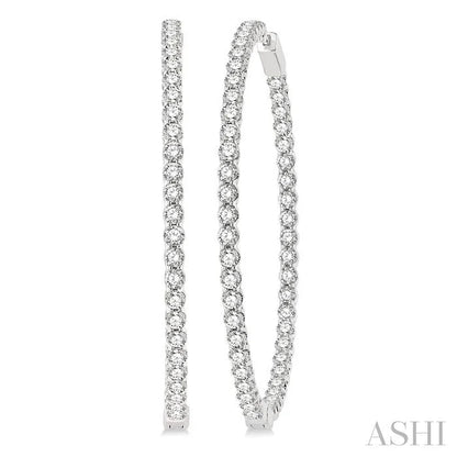 Inside-Out Diamond Round Hoop Earrings