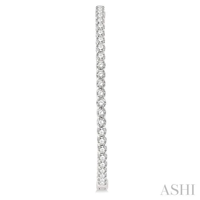 Inside-Out Diamond Round Hoop Earrings