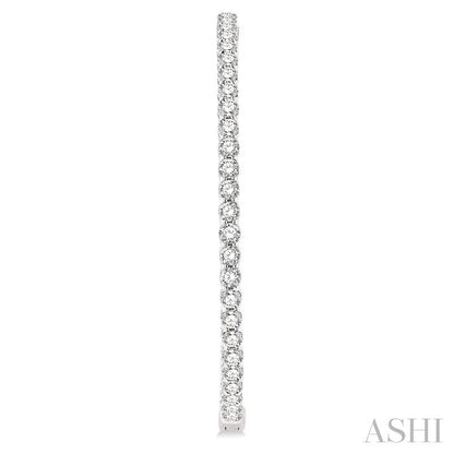 Inside-Out Diamond Round Hoop Earrings