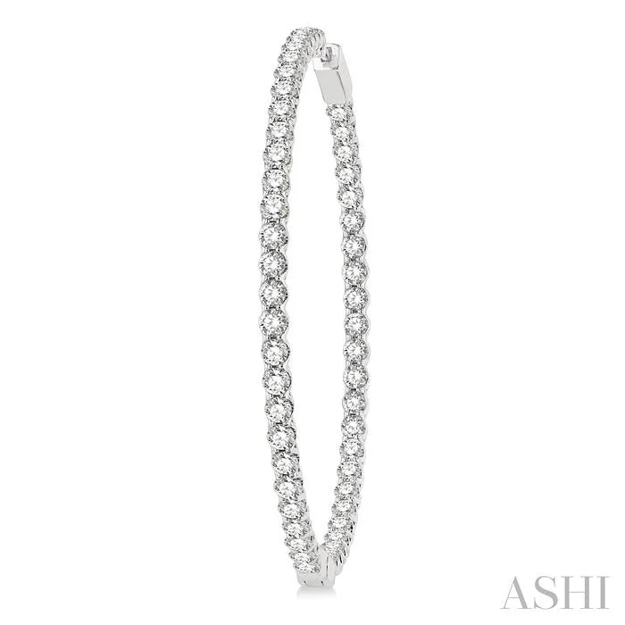 Inside-Out Diamond Round Hoop Earrings