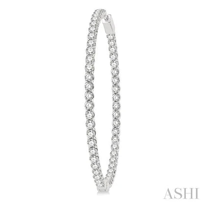 Inside-Out Diamond Round Hoop Earrings