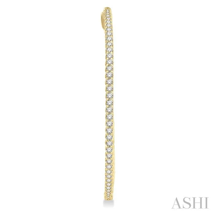 Inside-Out Diamond Round Hoop Earrings