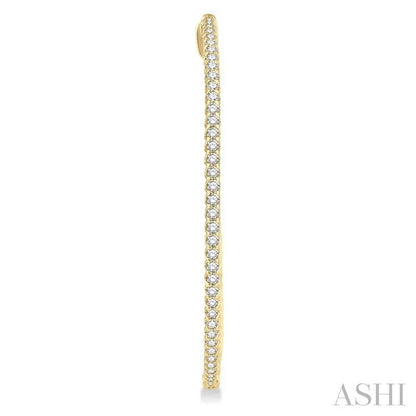 Inside-Out Diamond Round Hoop Earrings