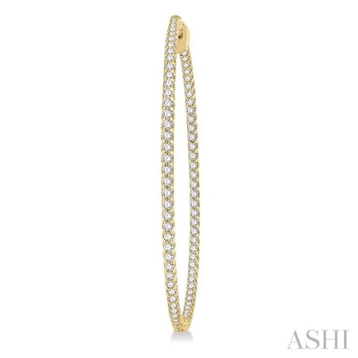 Inside-Out Diamond Round Hoop Earrings