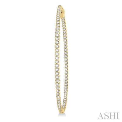 Inside-Out Diamond Round Hoop Earrings