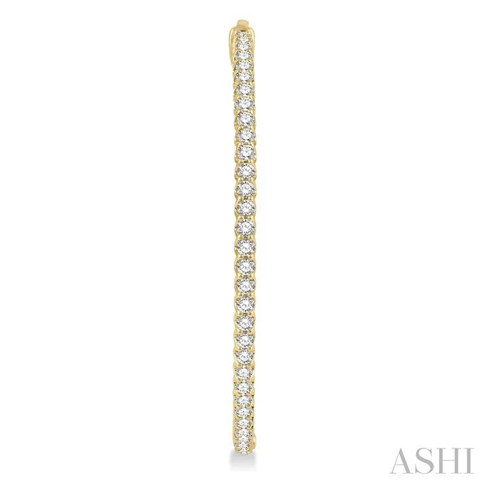 Inside-Out Diamond Round Hoop Earrings