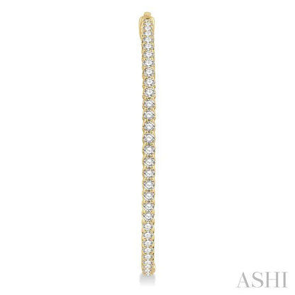 Inside-Out Diamond Round Hoop Earrings