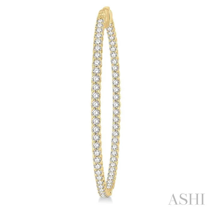 Inside-Out Diamond Round Hoop Earrings