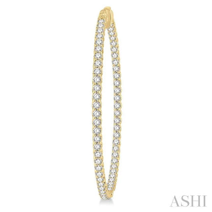 Inside-Out Diamond Round Hoop Earrings