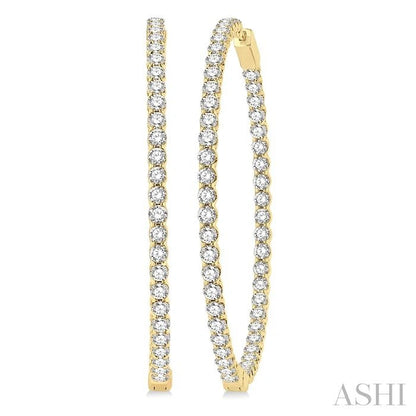 Inside-Out Diamond Round Hoop Earrings