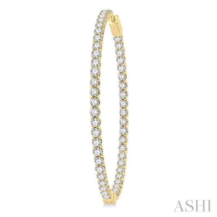 Inside-Out Diamond Round Hoop Earrings