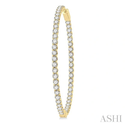Inside-Out Diamond Round Hoop Earrings