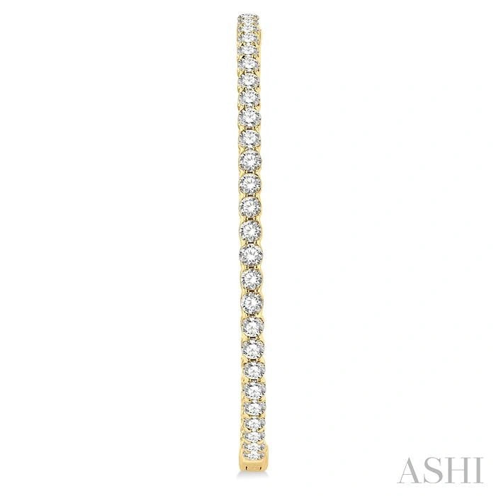 Inside-Out Diamond Round Hoop Earrings