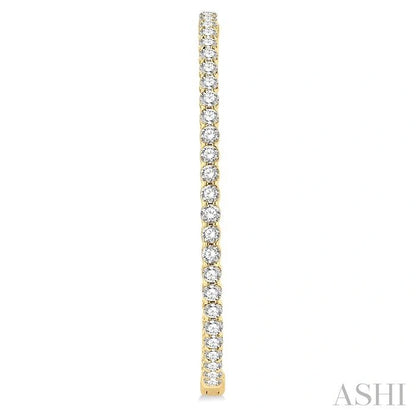 Inside-Out Diamond Round Hoop Earrings