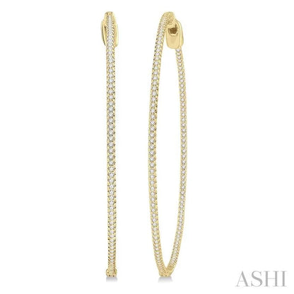 Inside-Out Diamond Round Hoop Earrings