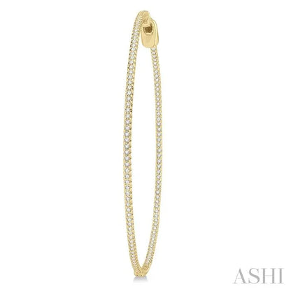 Inside-Out Diamond Round Hoop Earrings