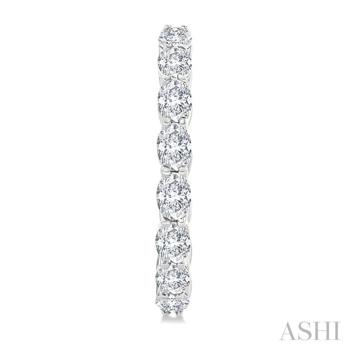 Oval Shape Diamond Fashion Hoop Earrings