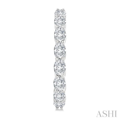 Oval Shape Diamond Fashion Hoop Earrings