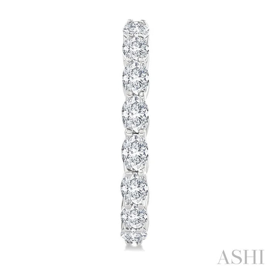Oval Shape Diamond Fashion Hoop Earrings