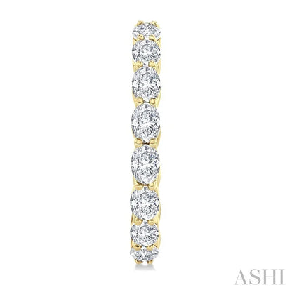 Oval Shape Diamond Fashion Hoop Earrings