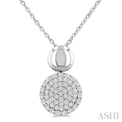 Pave-Set Round Shape Diamond Fashion Pendant