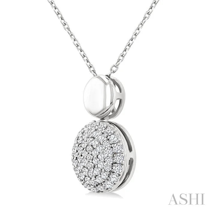 Pave-Set Round Shape Diamond Fashion Pendant