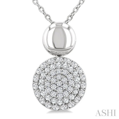Pave-Set Round Shape Diamond Fashion Pendant