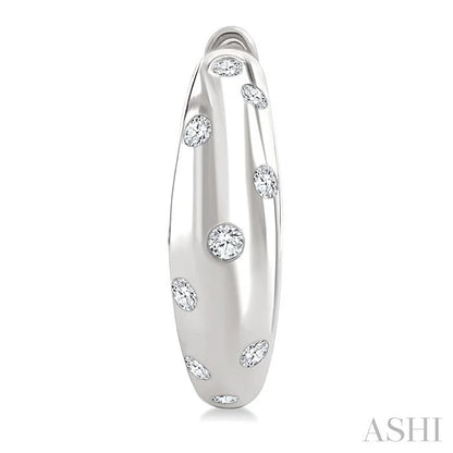 Mosaic Diamond Fashion Huggie Earrings