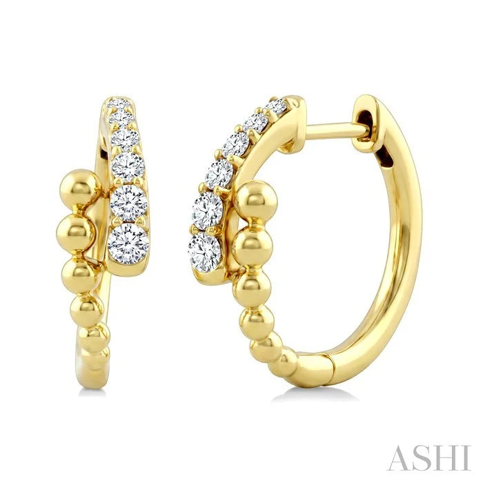 Bead Bijoux Diamond Fashion Hoop Earrings