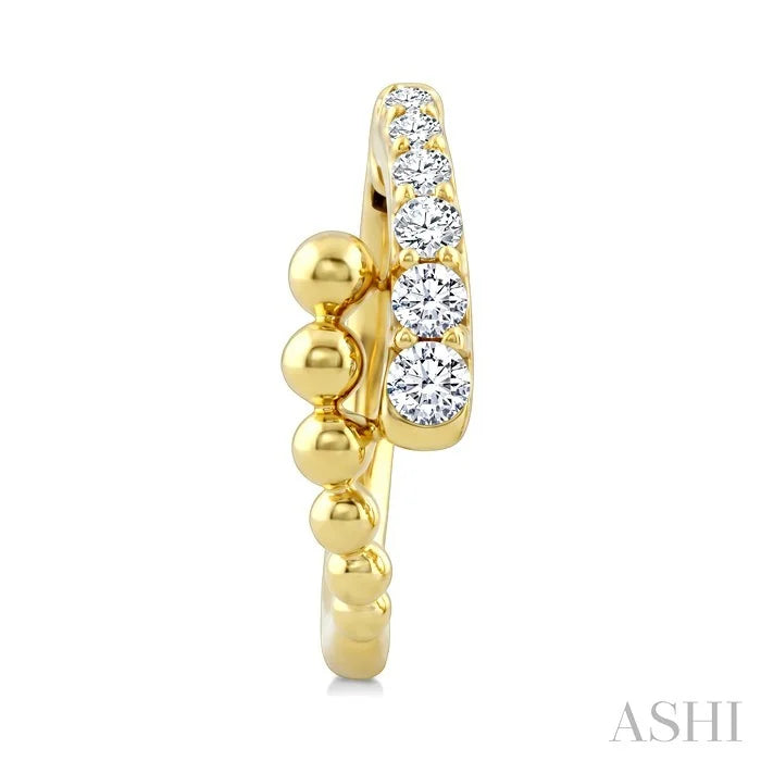 Bead Bijoux Diamond Fashion Hoop Earrings