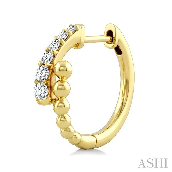 Bead Bijoux Diamond Fashion Hoop Earrings