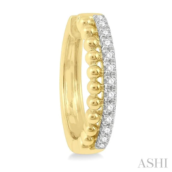 Bead Bijoux Diamond Fashion Hoop Earrings