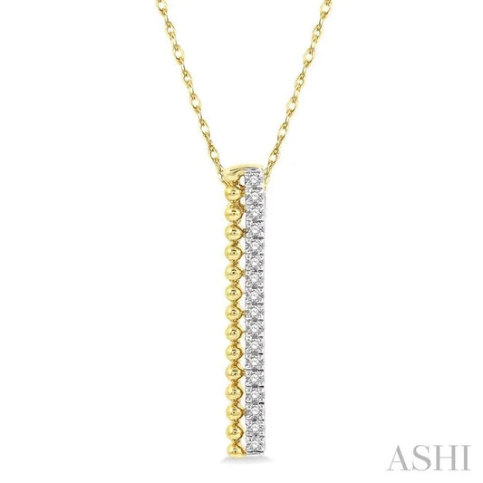 Bead Bijoux Vertical Bar Diamond Pendant