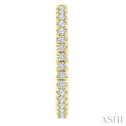 Pave Set Inside-Out Diamond Half Hoop Earrings