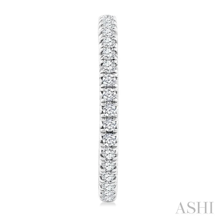 Pave Set Inside-Out Diamond Half Hoop Earrings