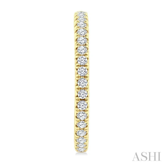 Pave Set Inside-Out Diamond Half Hoop Earrings