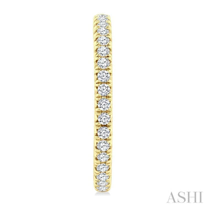 Pave Set Inside-Out Diamond Half Hoop Earrings