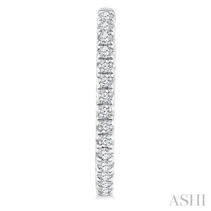 Pave Set Inside-Out Diamond Half Hoop Earrings