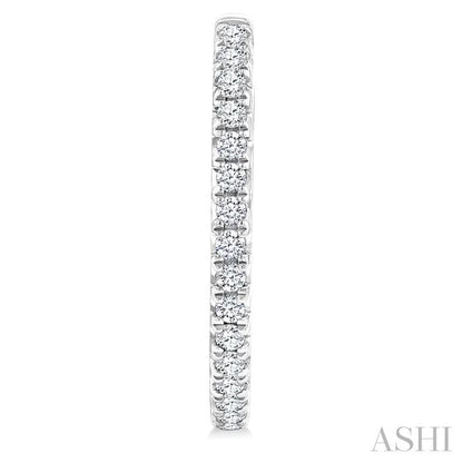 Pave Set Inside-Out Diamond Half Hoop Earrings