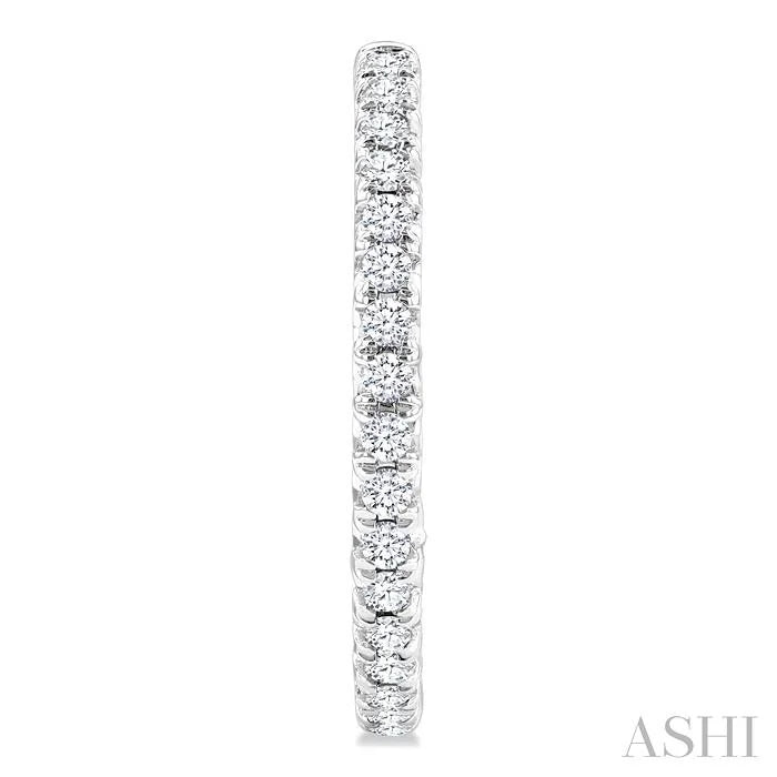 Pave Set Inside-Out Diamond Half Hoop Earrings