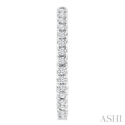 Pave Set Inside-Out Diamond Half Hoop Earrings