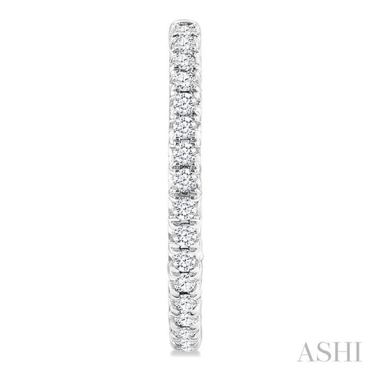 Pave Set Inside-Out Diamond Half Hoop Earrings
