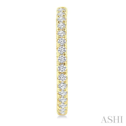 Pave Set Inside-Out Diamond Half Hoop Earrings
